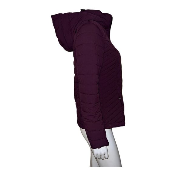 Nautica Women's Hooded Packable Short Puffer Coat Purple Tulip Q221886 Small NWT - Picture 5 of 11
